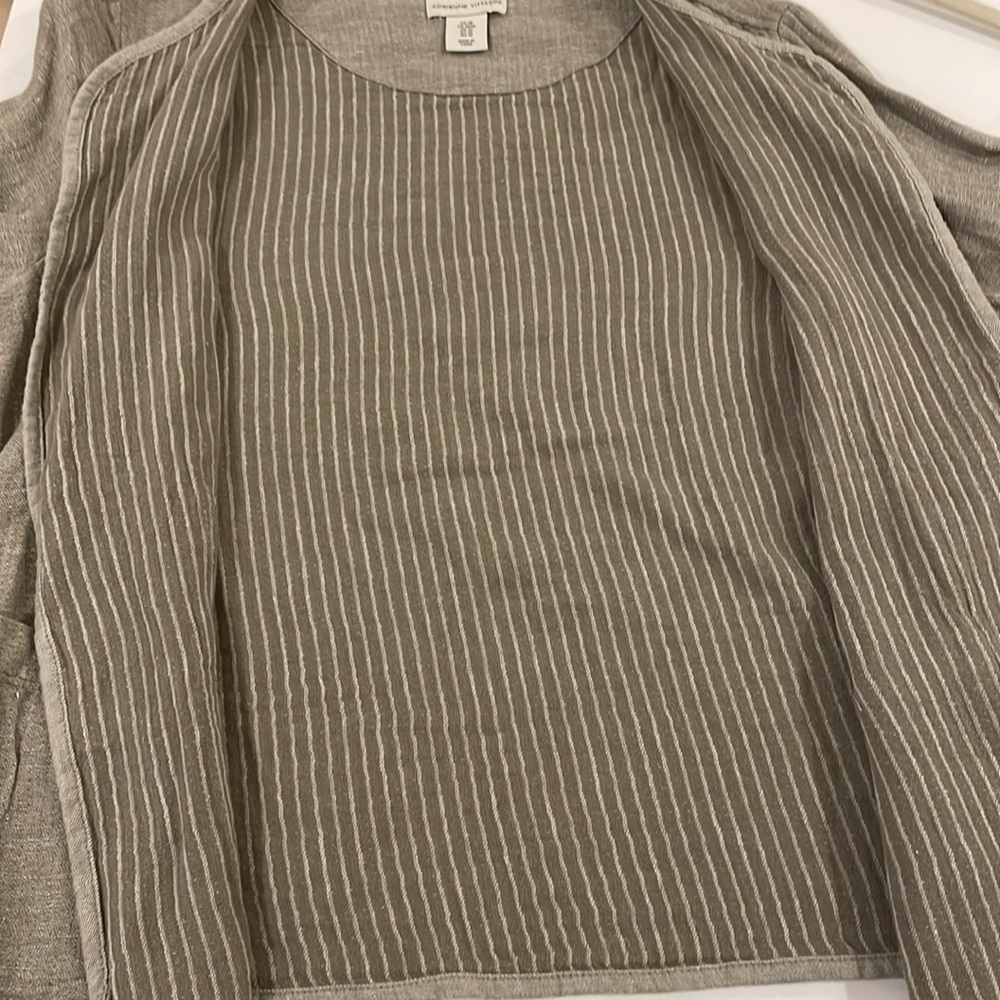 Adrienne Vittadini linen blend unstructured jacket size medium - Picture 9 of 9